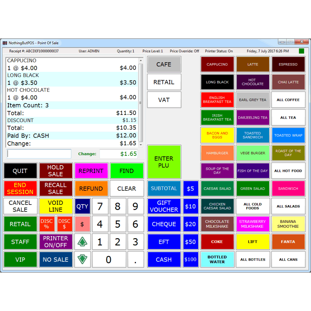 NothingButPOS POS Client - Sale